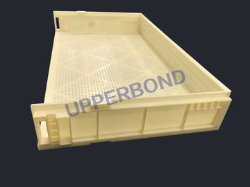 Cigarette Making Machinery Plastic Tray Filter Rod Trays Holder Beige Color